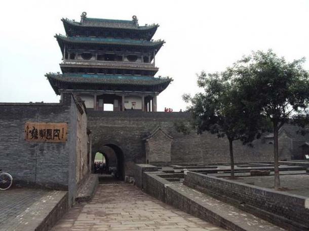 Pingyao ancient city wall south gate.