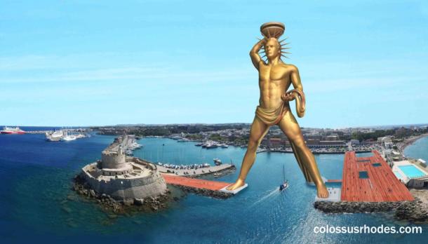 Planned reconstruction of the Colossus of Rhodes on the Island of Rhodes, Greece