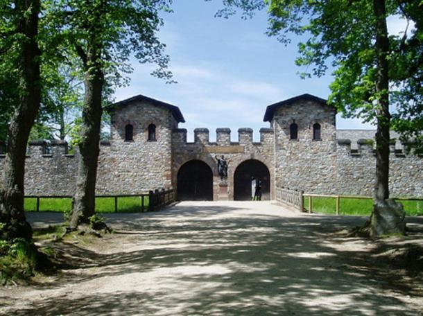 The Porta Praetoria (Main Gate) of the Saalburg Roman fort. 