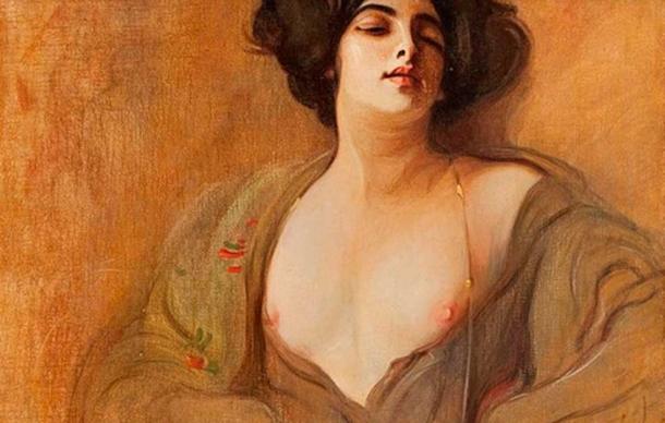 Portrait of a Hetaera, or Greek courtesan by Franciszek Żmurko, 1906. Prostitution in ancient Greece has similarities and differences with the sex work trade today. Source: Public Domain