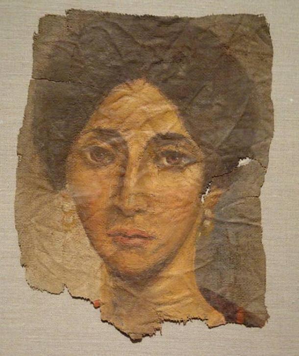 Funerary Portrait of a Woman, about 138-192 AD, Roman Empire, Antonine, encaustic on linen - Cleveland Museum of Art
