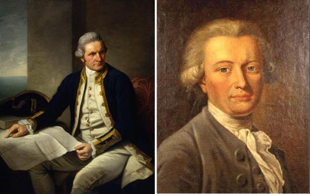 Portraits of Captain James Cook and Johann Georg Adam Forster