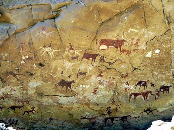 Prehistoric rock art in Manda Guéli Cave, Ennedi Mountains (Stanley, D / CC BY 2.0)
