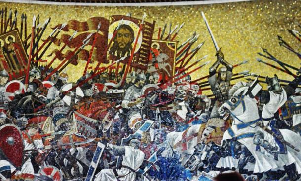 Prince Alexander Nevsky defeats the Teutonic Knights at the Battle of the Ice in 1242. (Messir / CC BY-SA 4.0)