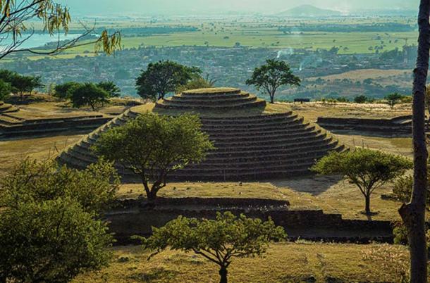 Principle circular pyramid in the Teuchitlan Archaeological Park, Jalisco, Mexico.