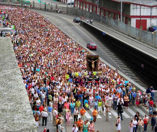 Procession of Cristo de la Victoria, Vigo, Galicia (Spain).
