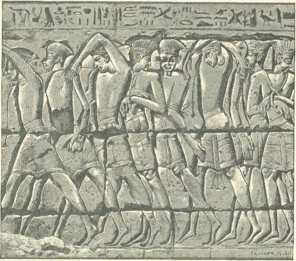 Procession of Philistine Captives At Medinet-habu.