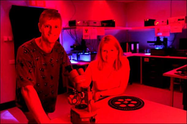 Professor Richard 'Bert' Roberts in his laboratory in the Centre for Archaeological Science at the University of Wollongong. Picture: Richard Roberts