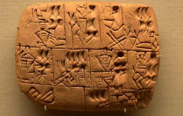 Proto-cuneiform recording the allocation of beer, probably from southern Iraq, Late Prehistoric period, about 3100-3000 BC. 