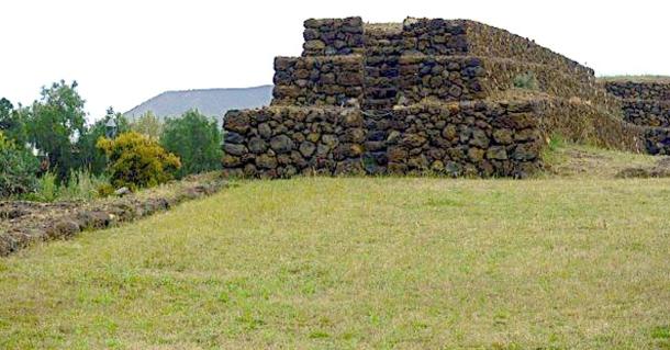 Pyramid of Güímar showing steps