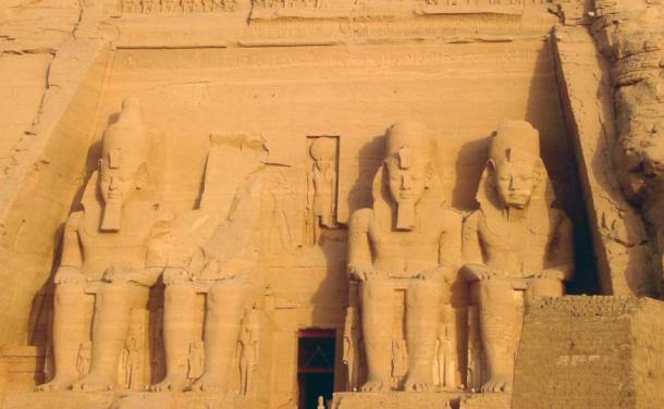Ramesses II at his Abu Simbel, a large monument he had built to himself and his wife Nefertari 