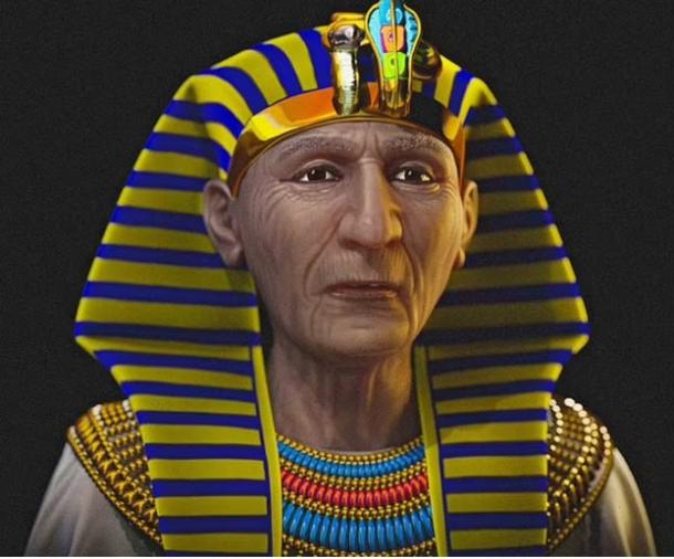 Ramesses II reconstruction in traditional dress. (© Cicero Moraes)
