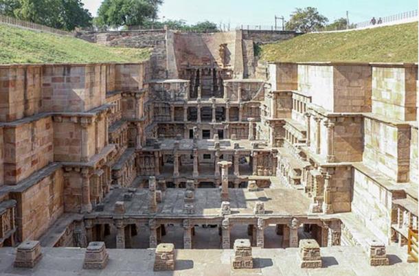 The elaborately constructed and carved Rani-ki-Vav, also known as the Queen’s Stepwell. 