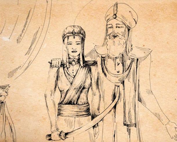 El entrenamiento de Razia fue supervisado por su padre Sultan Iltutmish. (Avani Kamal/Google Arts & Culture)