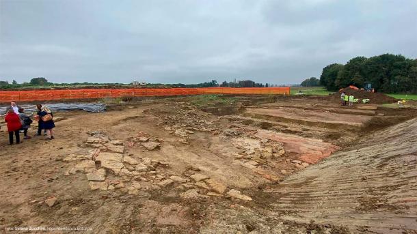 Recent digs have uncovered thousands of Roman coins and colored gems at the archaeological site of Claterna in northern Italy. (Soprintendenza Bologna)