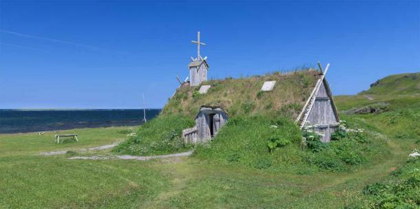 Reconstructed Viking-Age building adjacent to the site of L’Anse aux Meadows in Newfoundland. (Glenn Nagel Photography / Nature)