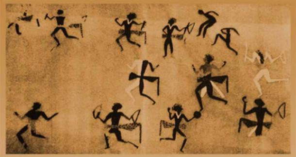 Reconstructed fresco from Çatalhöyük. (Author provided)