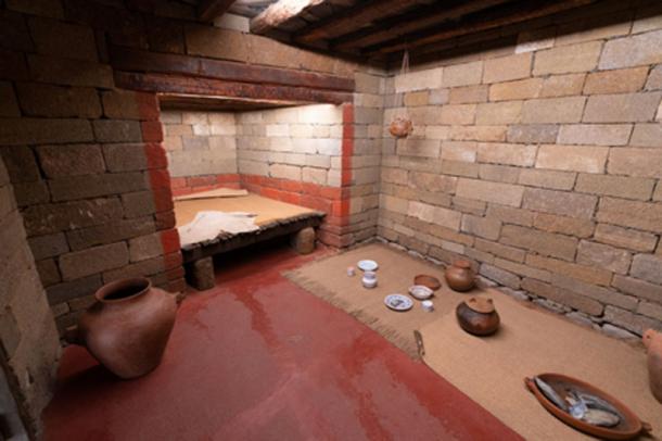 Reconstruction of a typical home built by the Guanches.