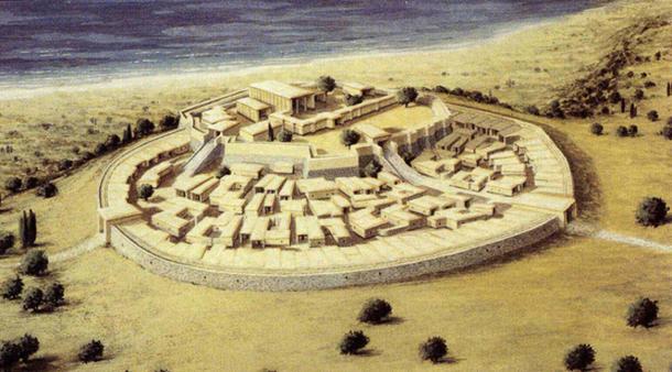 Reconstruction of the citadel of Arkaim, Russia. (Reydekish)