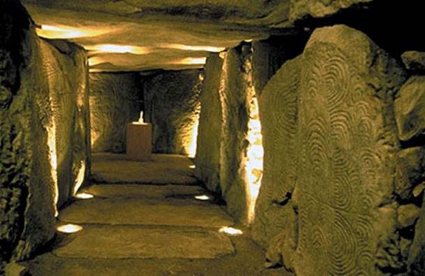Reconstruction of the inside of a burial mound, Bougon Museum