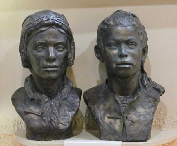 Reconstruction of what the children in the Sunghir double burial may have looked like.