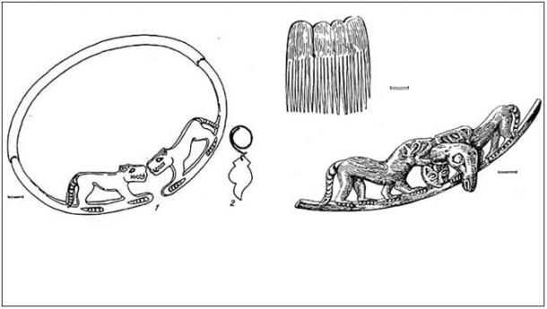 Entombed next to a much older man - perhaps father and daughter? - the remains lay beside shields, battle axes, bows and arrowheads, while the warrior's physique indicated a skilled horse rider and archer. Pictures: Natalia Polosmak