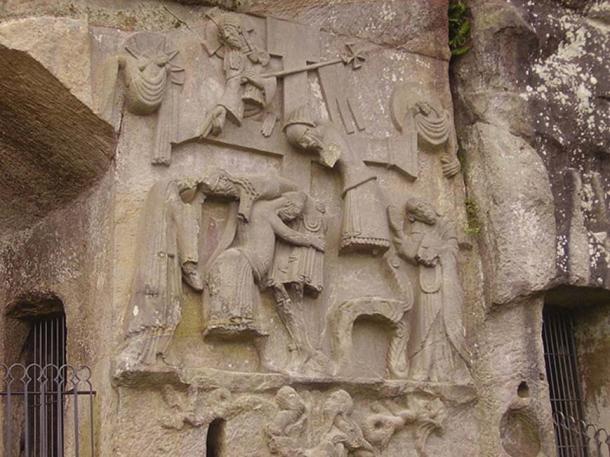 Relief of The Deposition from the Cross of the Externsteine, Horn-Bad Meinberg.