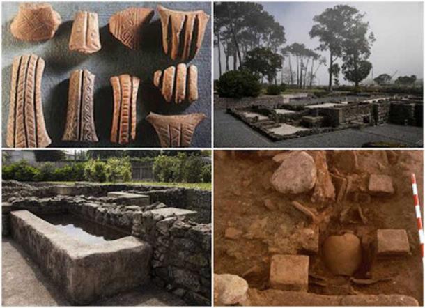 Remnants of household items found at the site.