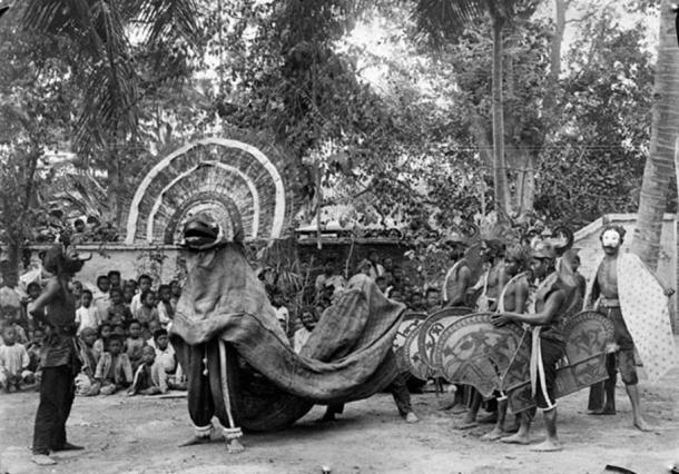 Reog Ponorogo dancers, 1920