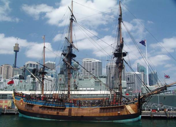 Replica of Cook’s Ship Endeavour. (CC0)