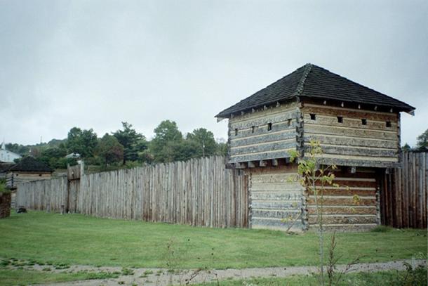 Replica of Fort Randolph, where Cornstalk was murdered.