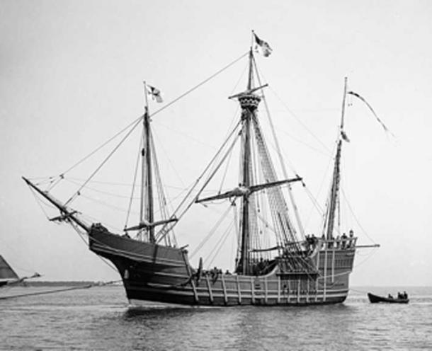 Replica of the Columbus ship the Santa Maria. The shipwreck discovered was a of similar build. (Ralf Roletschek / Public Domain)