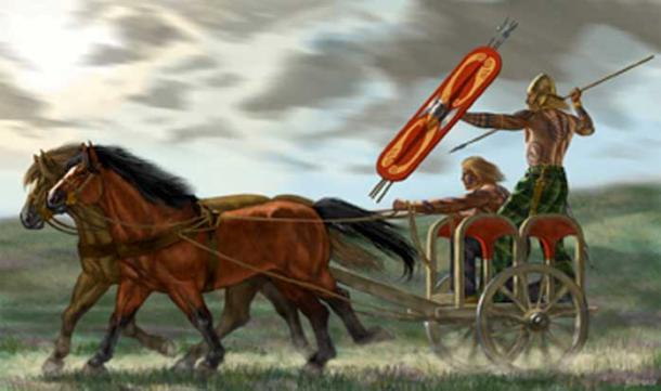 Representation of a Celtic chariot.