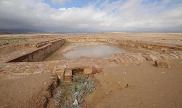 Reservoir at Nabataean city of ancient Hawara, modern Humayma or “Humeima”.