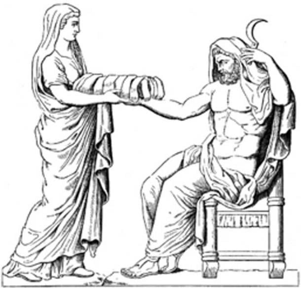 Rhea gave Cronos a stone instead of newly born Zeus. (Shakko / Public Domain)