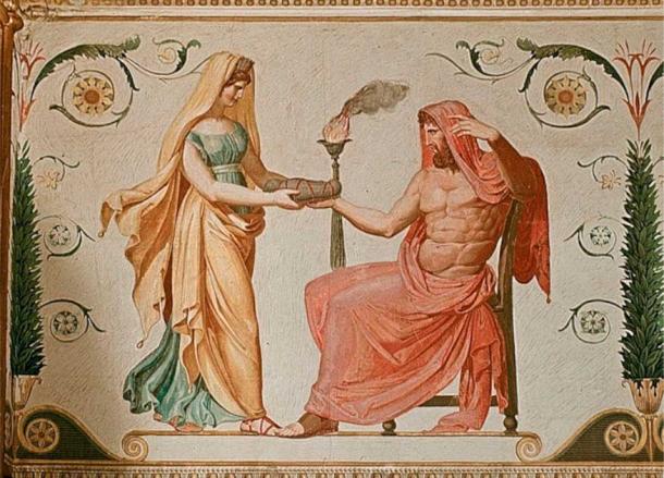 Рея дает Кроносу камень, замаскированный под младенца греческого бога Зевса. (Всеобщее достояние)