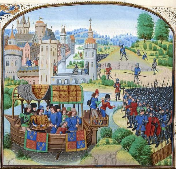 Richard II meeting with the rebels of the Peasants' Revolt of 1381. Public domain