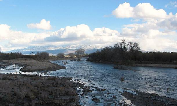 Rillito River & Rincon Mountains. Old Fort Lowell, Tucson, Arizona.