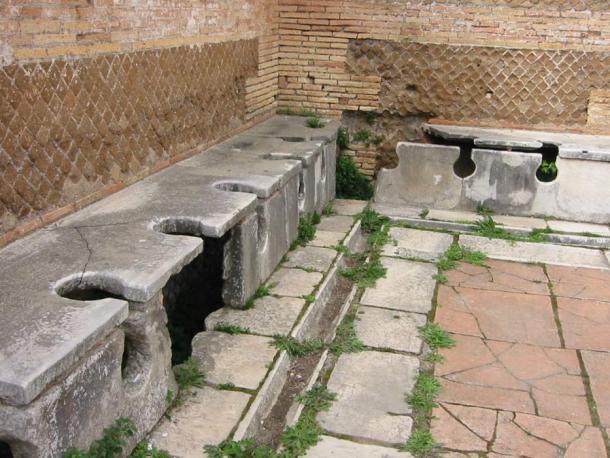 Roman public toilets, Ostia Antica.