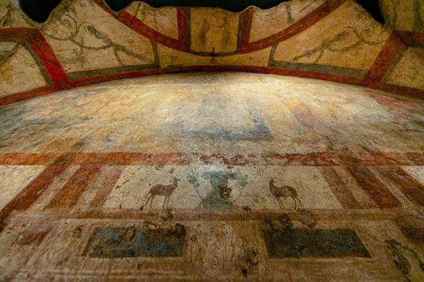 Los frescos romanos fueron una vez parte de una domus, creada entre 134 y 138 m durante la época del emperador Adriano. Las Termas de Caracalla se construyeron en el solar donde había existido esta casa. (Fabio Caricchia / Soprintendenza Speciale di Roma)
