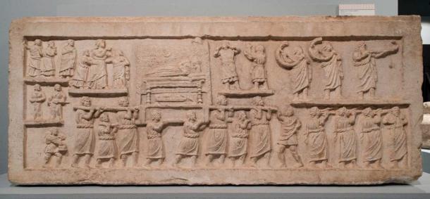 Roman relief with funeral procession from Amiternum. (Dan Diffendale /CC BY-NC-SA 2.0)