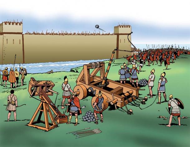 Roman soldiers attack the walls of Carthage. (Massimo Todaro/Adobe Stock)