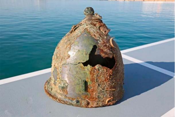  Roman helmet from the Battle of the Egadi Islands. (RPM Nautical Foundation)