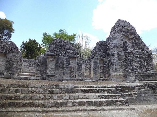 Ruins at Chicanná in Mexico.