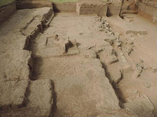 Ruins at the Rumipamba archaeological site in Quito, Ecuador.