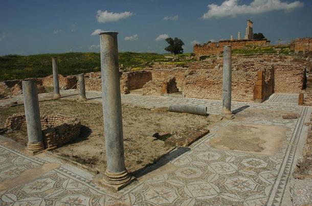 Ruins of a Roman home, Thuburbo Maius, Tunisia.