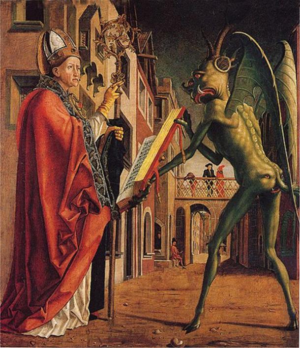 ‘Saint Wolfgang and the Devil’, by Michael Pacher.