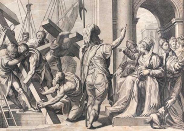 Saint Helena finding the True Cross of Jesus, possibly by Jerôme David French. (Public domain)