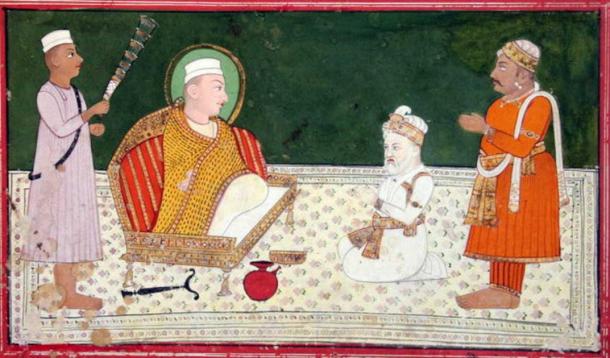 Shaikh Salím Chishtí with Mughal Emperor Akbar. (Public domain)