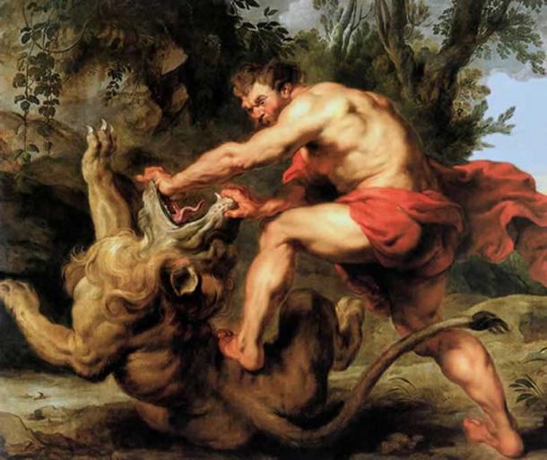 Samson Slaying the Lion (1628) by Peter Paul Rubens (public domain)